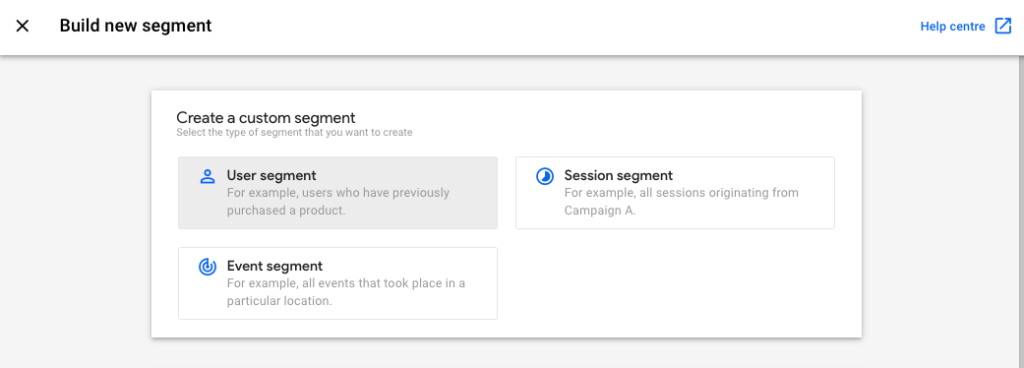 create a custom segment in GA4